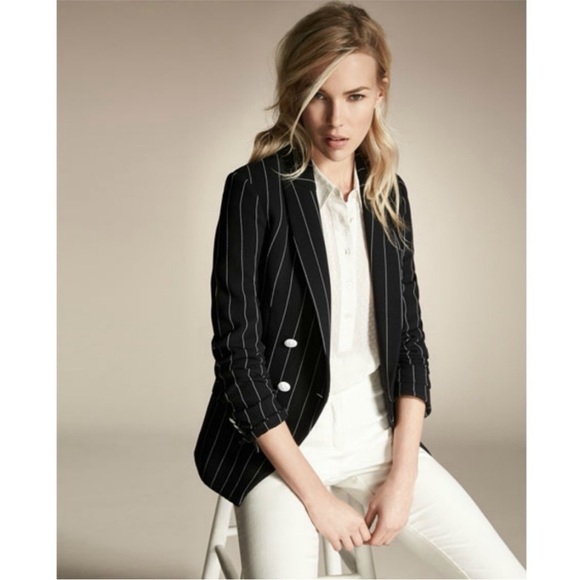 $698 Veronica Beard Blazer Apollo Double Breasted Striped Dickey Jacket sz 6 - Picture 14 of 16